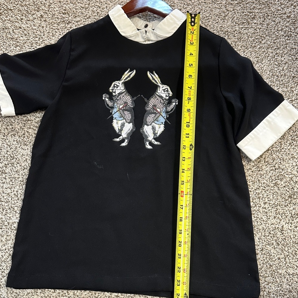 Victoria Beckham for Target Black Tee with Rabbit Design - Picture 6 of 6
